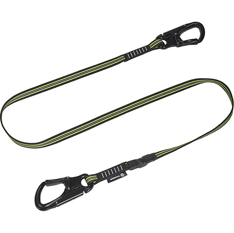 2026 Crewsaver Crewline Pro Safety Line Double Hook Non-Elasticated 3050-SL2 - Black